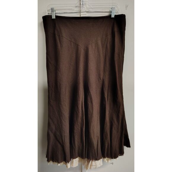 Christopher & Banks Women's Large Brown Ombre Maxi Skirt - Picture 2 of 6